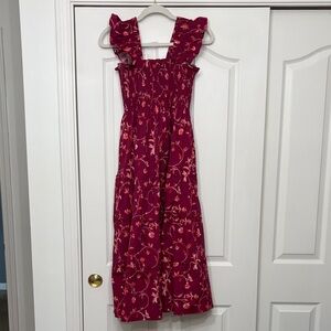 Hill House Nap Dress Floral Ruffle Sleeve Dress